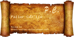 Paller Célia névjegykártya